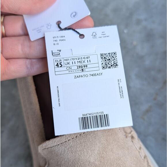 NWT Mango MNG 740 Easy Leather Suede Slip-on Loafers, size EU45/ US11.5 - Picture 4 of 5